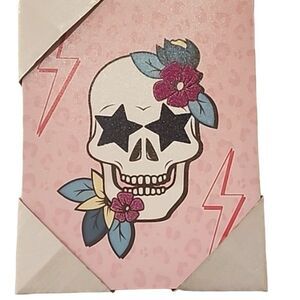 At Home Starry Eyed Skull Canvas Wall Decor